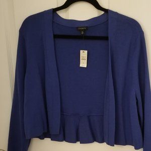 Talbots XL Shrug Blue NWT